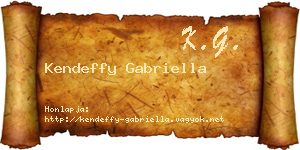 Kendeffy Gabriella névjegykártya