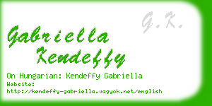 gabriella kendeffy business card